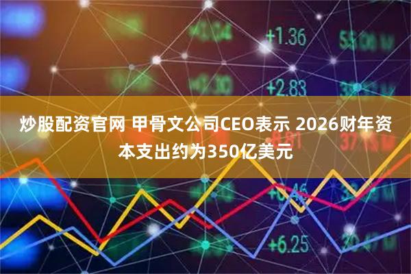 炒股配资官网 甲骨文公司CEO表示 2026财年资本支出约为350亿美元