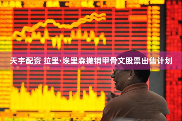天宇配资 拉里·埃里森撤销甲骨文股票出售计划